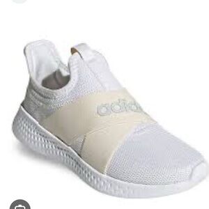 adidas White and Cream Athletic Shoes